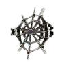 Gothic Style Bloody Spiders Web Ring With Black Amethyst Stone Adjustable Vintage Jewelry For Women And Men