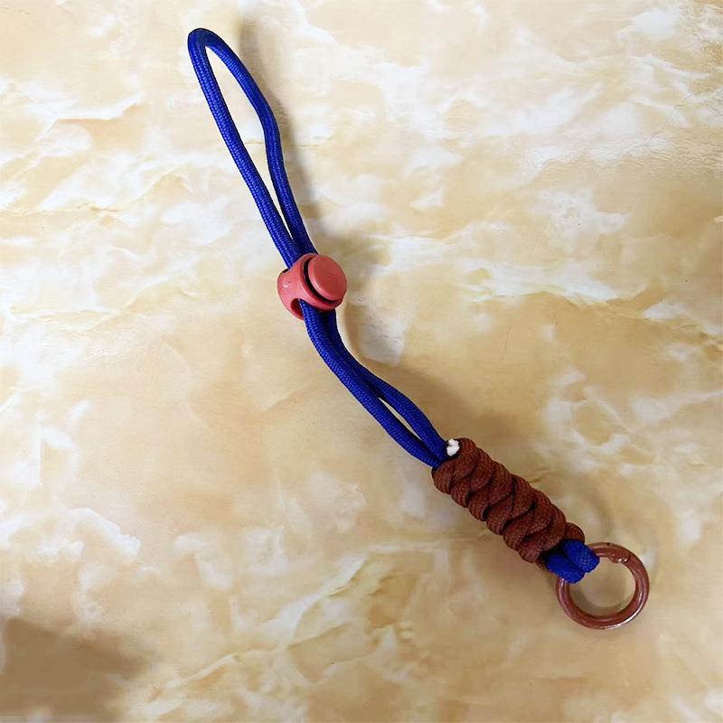 Colorblock Knotted Phone Lanyard: Creative Short Woven, Detachable, Anti-Lost Keychain Strap for Phone Cases