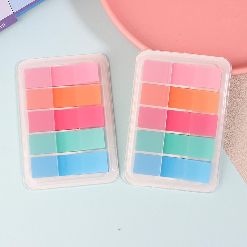 2 Box 200Pcs Stickers Extractable Sticky Tabs Page Markers Sticky Tabs Writable Page Sticky Notes Transparent Color