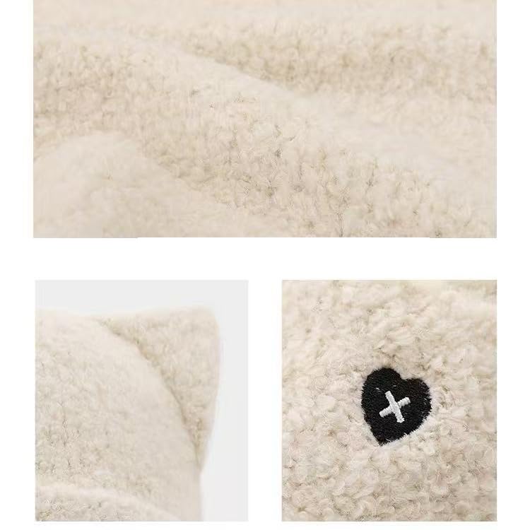 Knit Cat Ear for Suitable for Gray [Sujpjheed] Women's Hat, Design, Face-Slimming Effect, Warm, Cute, Comfortable, Thick, Stylish, Winter, Commuting,
