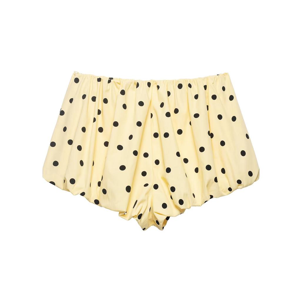 European and American Style French Women's Fashionable, Versatile Elegant Casual Pleated Polka Dot Jacket + Shorts