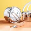 ZISIZ Heatable 304 Stainless Steel Round Lunch Box