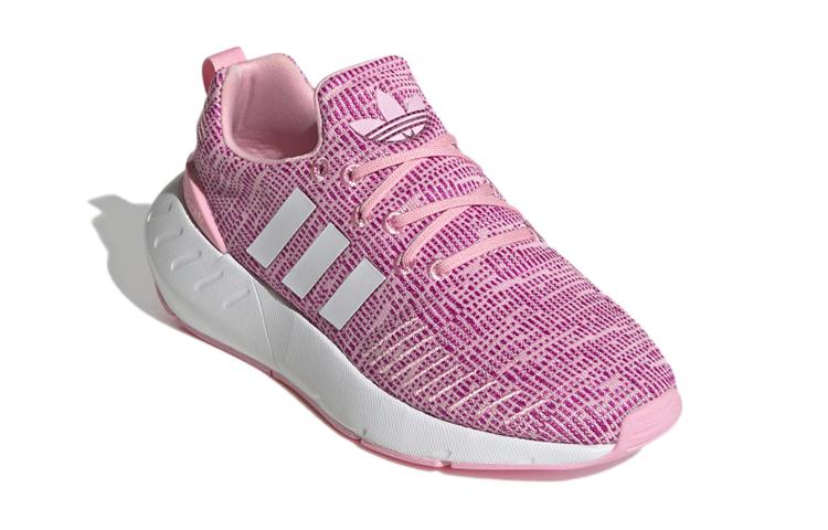 Adidas Originals Swift Run 22 J Abrasion Resistant Breathable Low top Kids' Running Shoes Purple Pink GW8177