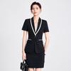 Women's Professional Summer Short Sleeve Blazer - Elegant Workwear for Beauticians & Hotel Receptionists