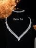 Elegant Crystal Necklace & Earrings Set for Weddings and Banquets