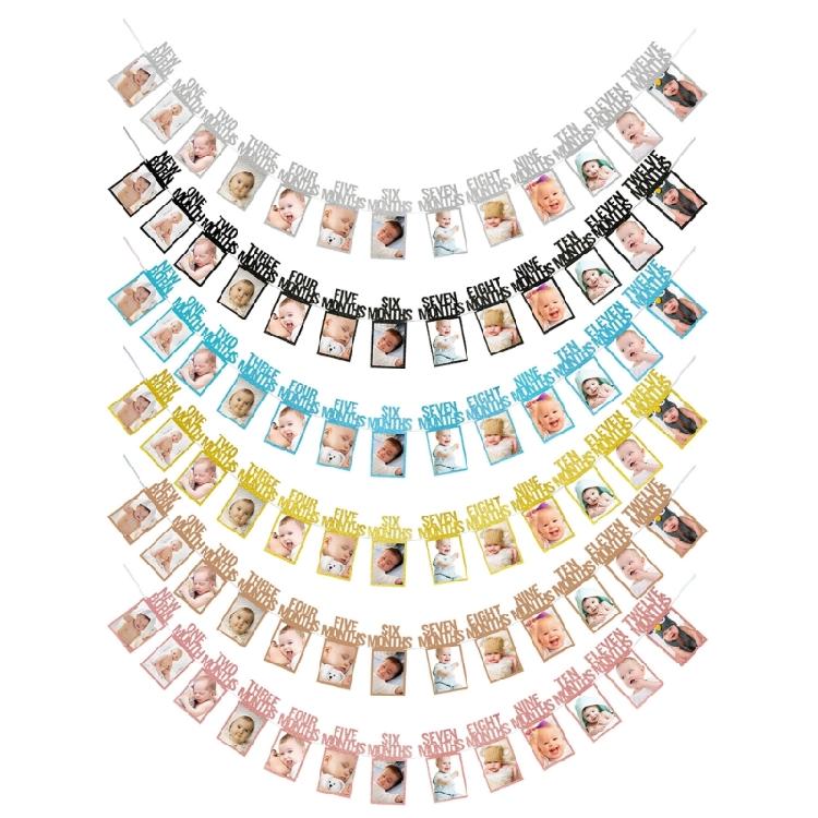 Baby FirstYear Photo Display 12Month Frame Set for Boy Girl Cherish Every Memory