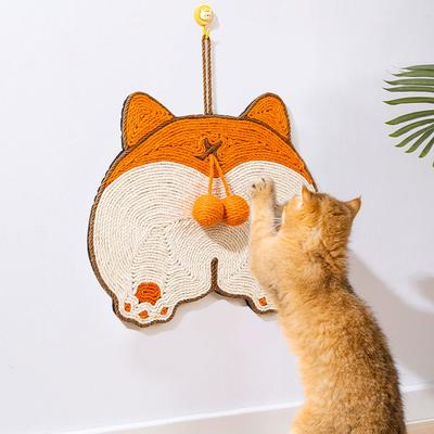 Pet Cat Scratching Mat Durable Wear Resistant Hangable Scratch Pad Cat Toy