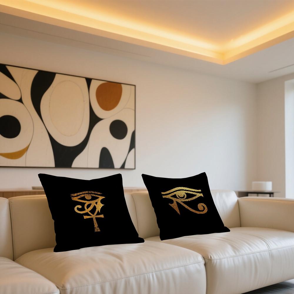 E-Egypt Eye of Horus Wisdom Strength cushion cover Comfortable and soft bedding skin friendly leisure sofa car office pillowcase