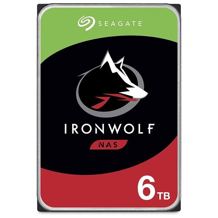 SEAGATE - IronWolf ST6000VNA06 - Disque dur interne - 6 To - 3,5 - Serial ATA-600 - 7200 Tours/min - 600 Mo/s