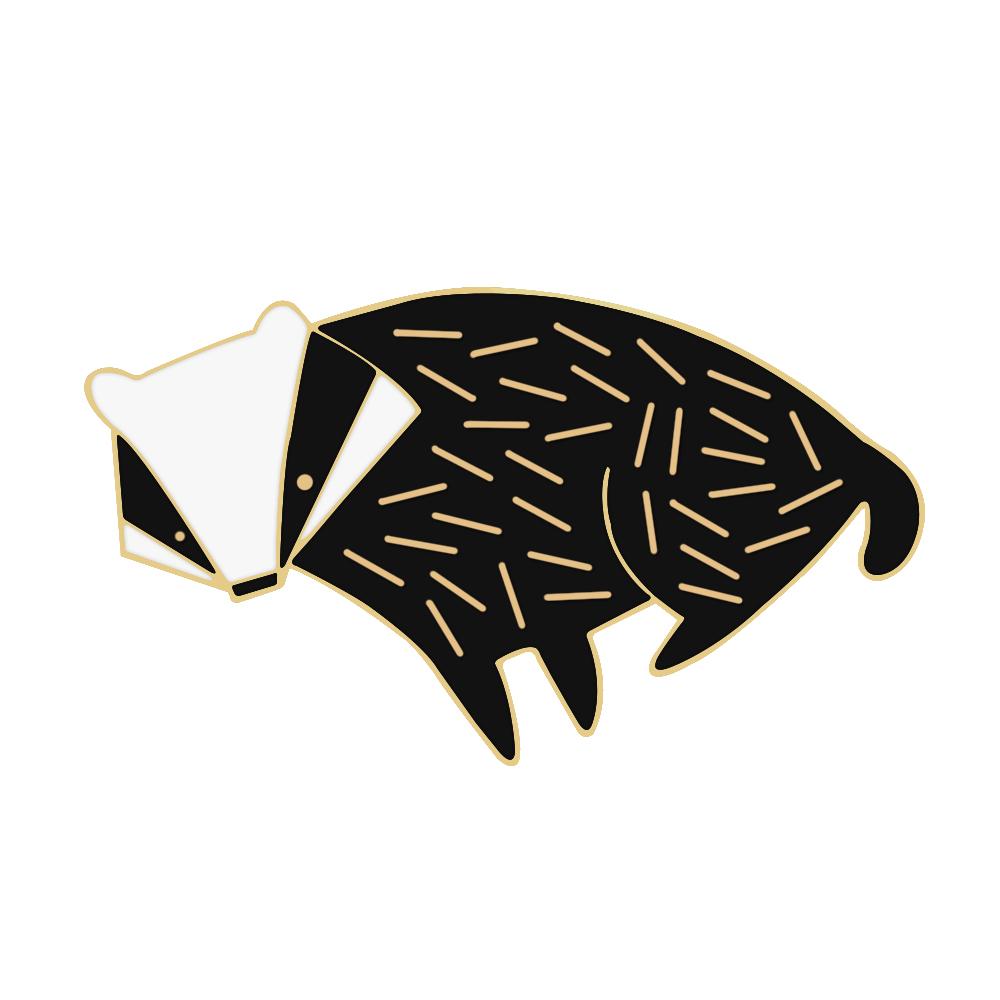 Cartoon Animals Black Badger Brooch Cute Creative Wild Animal Lapel Pins Custom Denim Backpack Enamel Badge Jewelry Gift for Kid