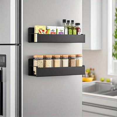 1/2pcs Magnetic Side Storage Rack Set for Fridges And Washing Machines,Wall-Mounted Spice Organizer, Perfect for Laundry