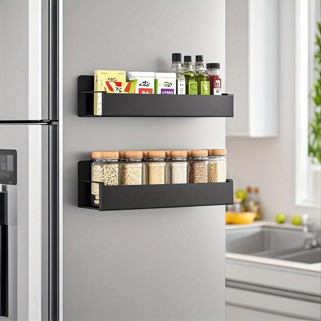 1/2pcs Magnetic Side Storage Rack Set for Fridges And Washing Machines,Wall-Mounted Spice Organizer, Perfect for Laundry