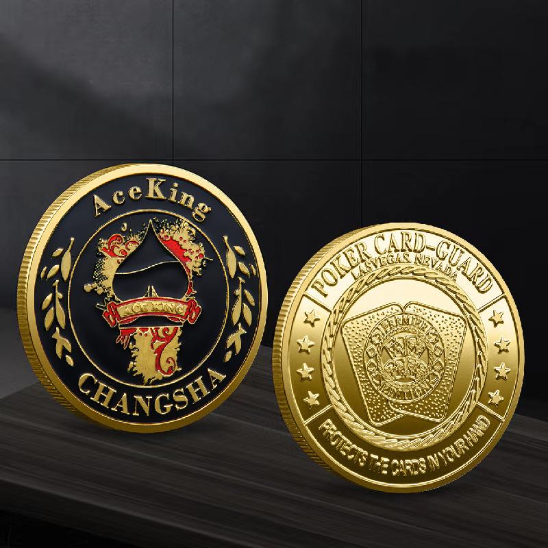 1pc Poker Card Guards Coins Collectibles Metal Poker Chip Coins Poker Accessories Coins