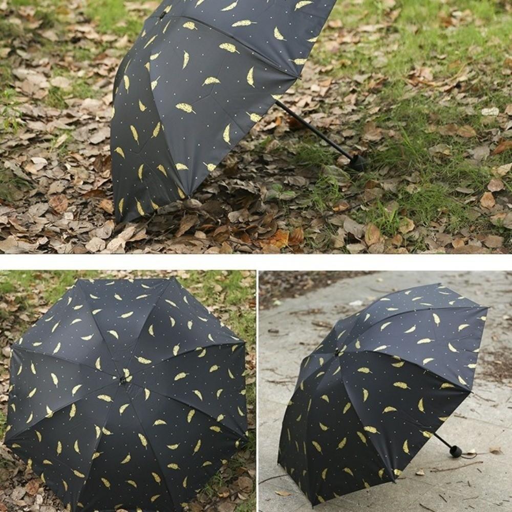 Windproof Sunshade Umbrella Folding Rain Umbrella Minimalist Hand Operated Parasol Travel