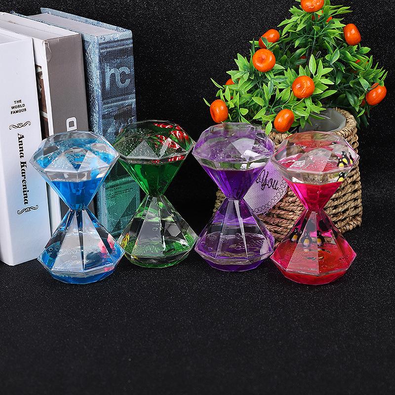 Internet Celebrity Stress Relief Hourglass: Oil Slide Water Drop Acrylic Ornament for Students, Perfect Small Gift