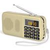 Radio Portatili FM Radio Digitale Radio Ricaricabile Lettore USB/SD/TF/AUX Torcia Sveglia Display LED