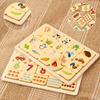 Wooden Matching Puzzle Number Animal Cognitive Match Game Montessori Toy Memory Training Jigsaw for Children Early Education