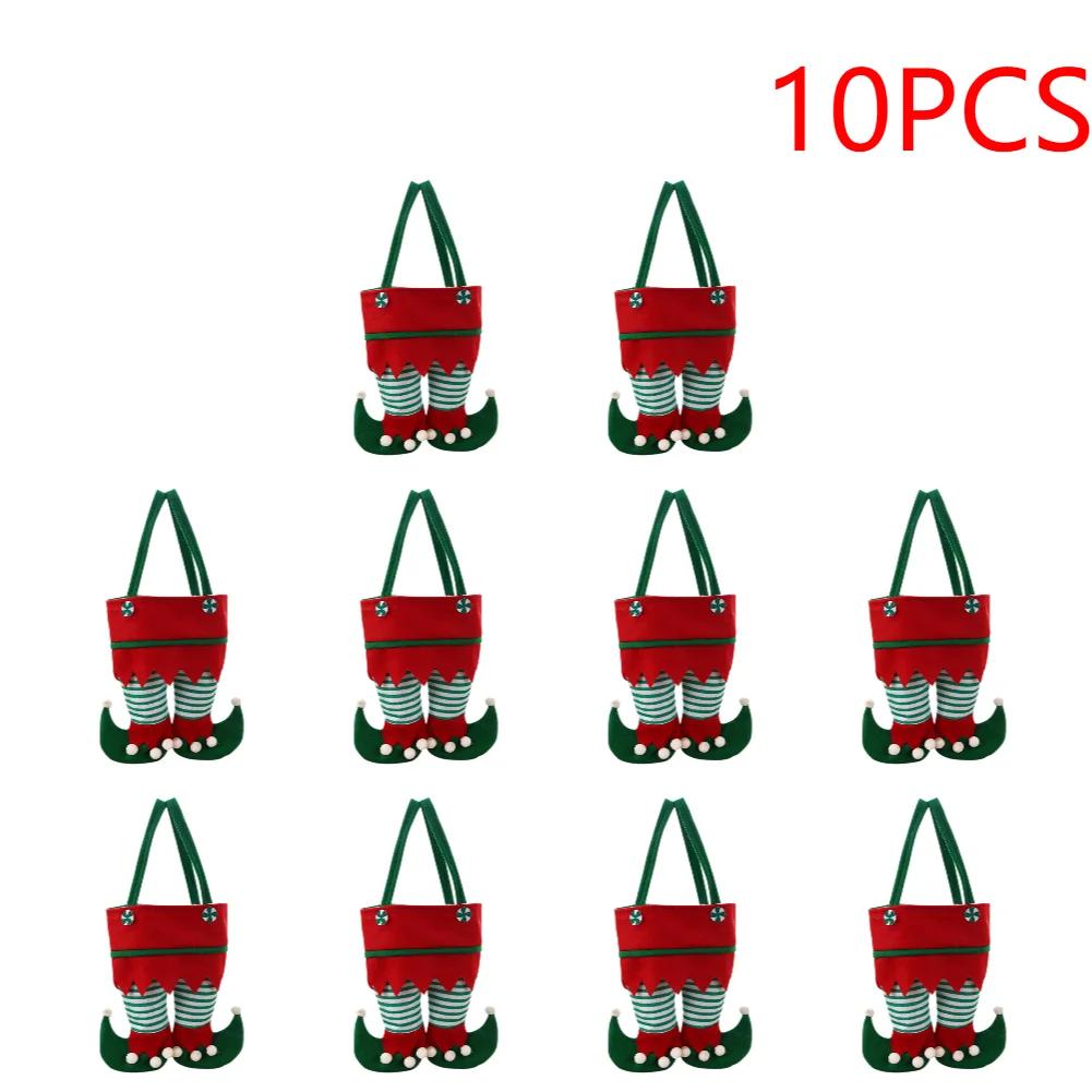 Christmas Elf Candy Bags Velvet Bags Santa Claus Pants Handbag Bags For Packaging Festival Party Decor Xmas Tree Decoration 2025