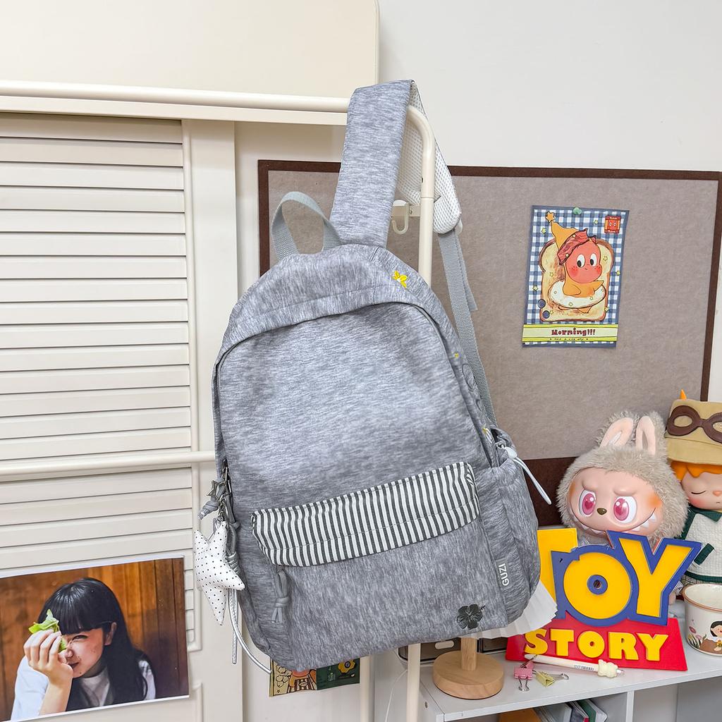 Schoolbag1011 new fresh and sweet plaid backpack junior high school students casual simple light commuting large capacity backpack