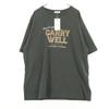 Unused LOWRYS FARM Print Short Sleeve T-shirt F Charcoal Gray Women Used