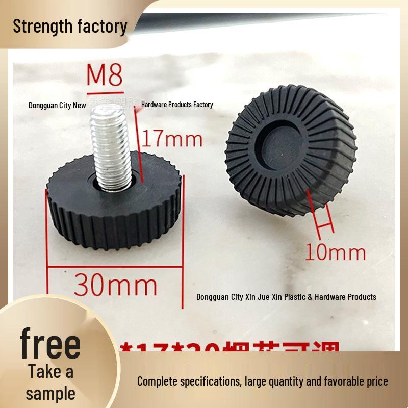 

Регулируемые пластиковые ножки с нескользящим основанием, резьба 30 мм/M8 M6, для шкафов и мебели Black M8 17mm PP Plastic + Carbon Steel Screw