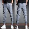 Men's 2024 Ice Silk Ankle-Length Casual Sports Pants - Summer Thin Tencel Korean Slim Fit Trousers