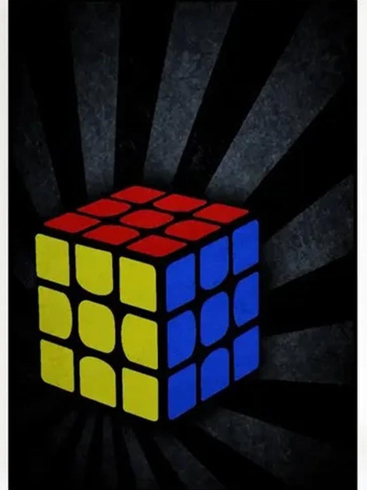 

Современная мультяшная эстетика Искусство Интеллектуальный кубик Рубика R-Rubik s Cube Практика C-Cube HD 5DDIY Алмазная живопись Украшение для дома и спальни Full Round 20x30CM