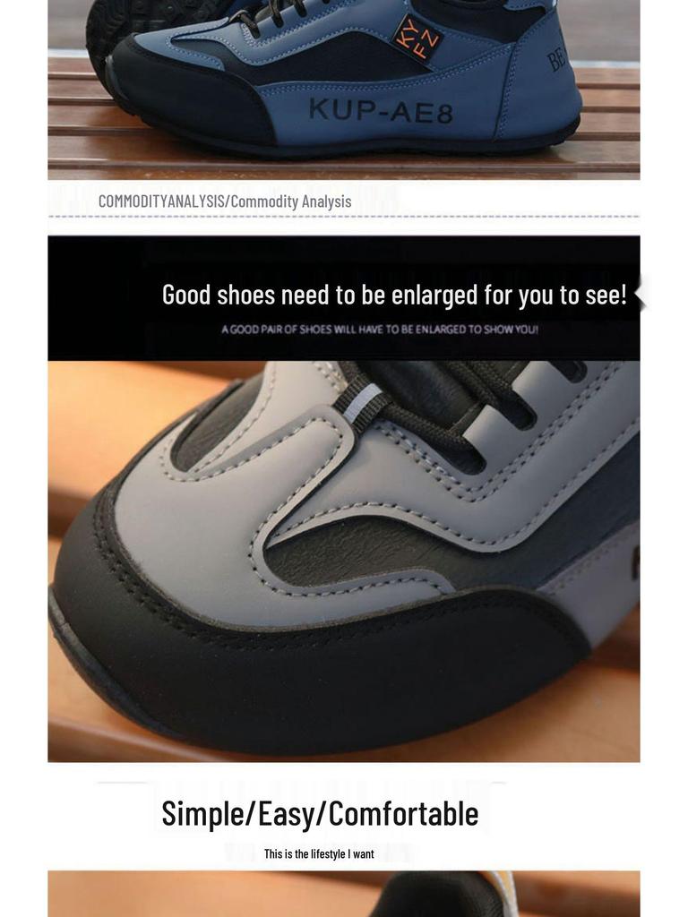 Brand Men's 2025 Waterproof Leather Sneakers - Non-Slip, Versatile Casual Shoes for Spring and Autumn