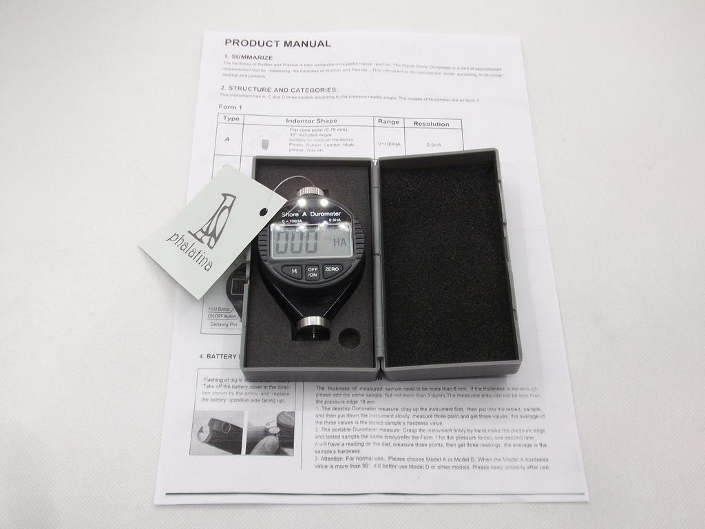 Phalatina Digital Hardness Tester for Measuring Hardness of and Measuring Type Type Type Industrial Durometer, Plastic, Rubber, Leather, Tool, Gauge,