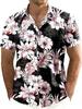Men's Short Sleeve Shirt, Sunflower Print Loose Fit Shirt, Lightweight Collared Button-Up Casual Top