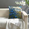 Vintage Blue Cornflower Pillow Cover 2D Print Country Field Landscape Cushion Case For Sofa Bed Couch Rustic Home Decor