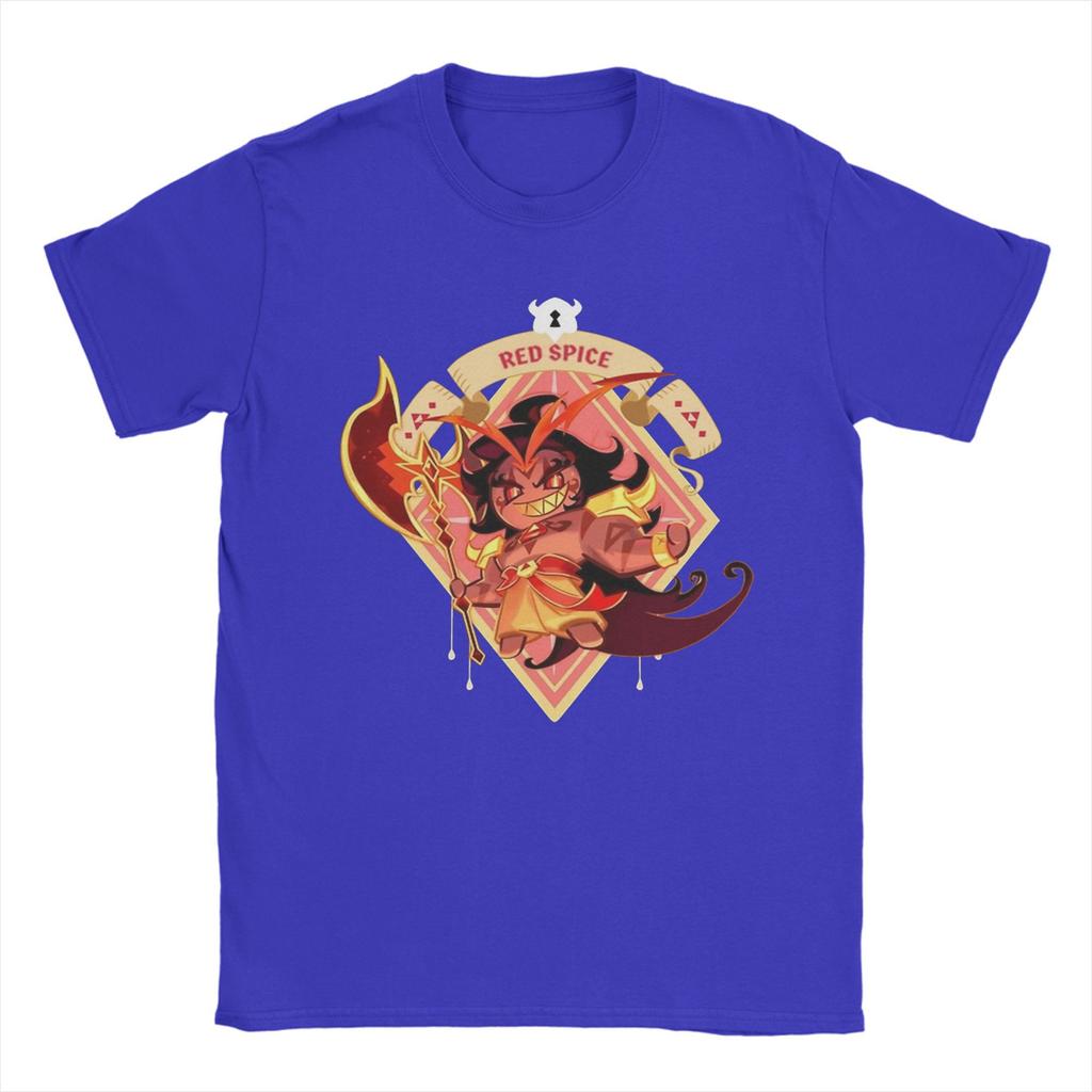 Vintage Burning Spice Tshirts Men's Cotton Short Sleeve Cookie Run Kingdom Round Neck Summer Top Tee