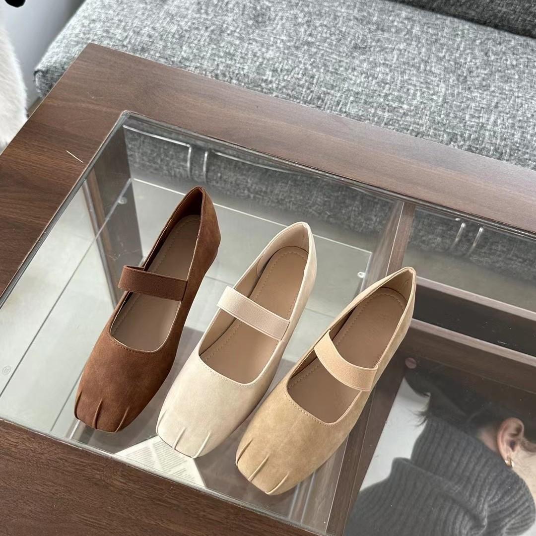 

Retro shallow mouth single shoes women s spring and autumn versatile commuting soft sole comfortable flat sole grandma shoes 39 хакі