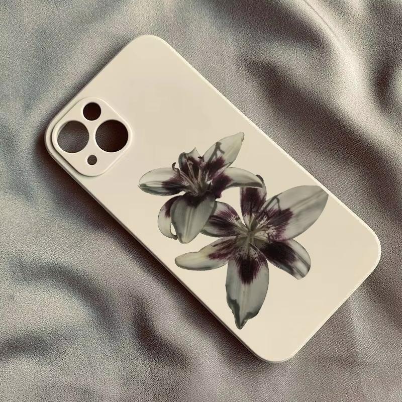 Lily Orchid Flower Print Phone Case For IPhone 17 Air 16 e 15 14 13 12 11 Pro Max Plus Mini SE 2020 2022