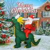 5.9FT Xmas Yard Decorations Inflatable Christmas Santa Riding Dragon Decor LED Unique Home Ornament Christmas Gifts Toy Supplies