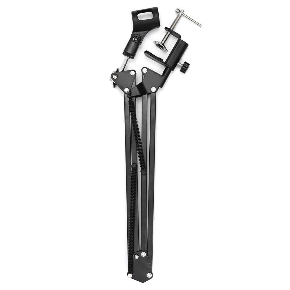 Teleskop-Mikrofonhalterung Faltbarer Universal-Mikrofonständer Ausziehbar Verstellbare Mikrofonklemme