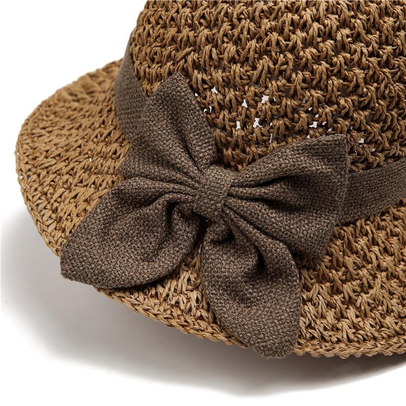 Straw Hat Women's Summer Sunshade Seaside Beach Brim Too Sunscreen Face Simple Sunshade Xiaoqing Sunshade Bow Too