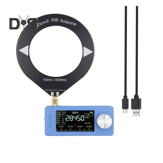 0,5-108 MHz Tragbares Mini-Radio mit 1,9-Zoll-IPS-Bildschirm LSB/USB/AM/FM Mini-Taschenradio Allband-Radioempfänger mit Antenne