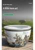 Large Ceramic Fish and Water Plant Tank, Ideal for Lotus, Water Lily, or Turtle In Courtyard or Hotel.