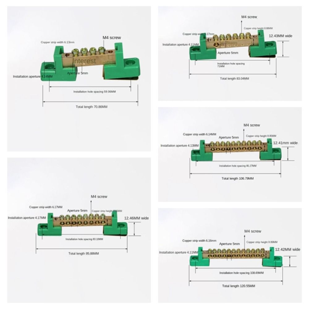Porous Site High Bridge Type Ground Bar Copper Screw Terminal Block Bar  Transportation