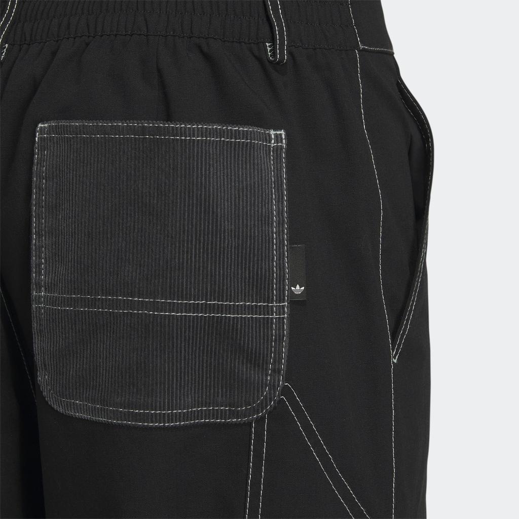 Adidas Originals Workwear Woven Trousers With Embroidered Logo And Multiple Pockets Men Bottoms Black HY7249