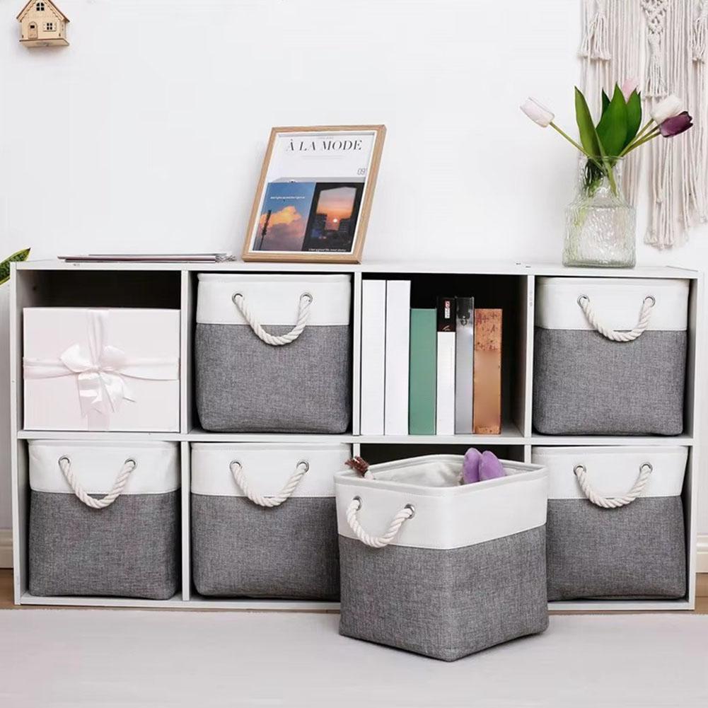 Folding Fabric Storage Basket Portable Multi-functional Home Supplies Sundries Sorting Basket Cube Toys Sock Organizer Box
