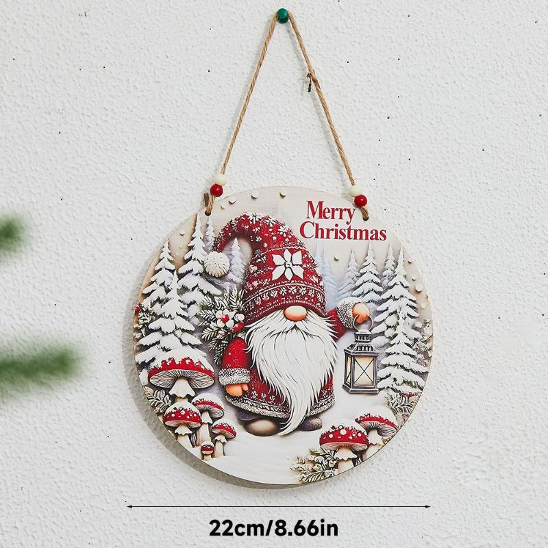 Xmas Tree Hanging Decoration, Wood Crafted, Christmas Ornaments, Fun Party Scene Props, Festive Gift