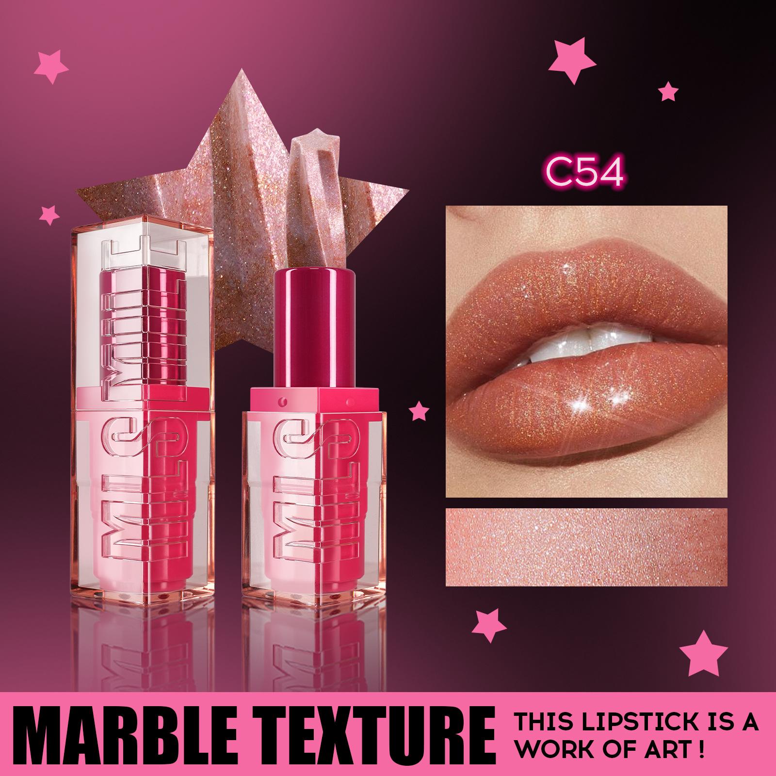 

4-цветная губная помада с пятиконечной звездой и спиралью, увлажняющая и легко поддающаяся окрашиванию перламутровая помада.