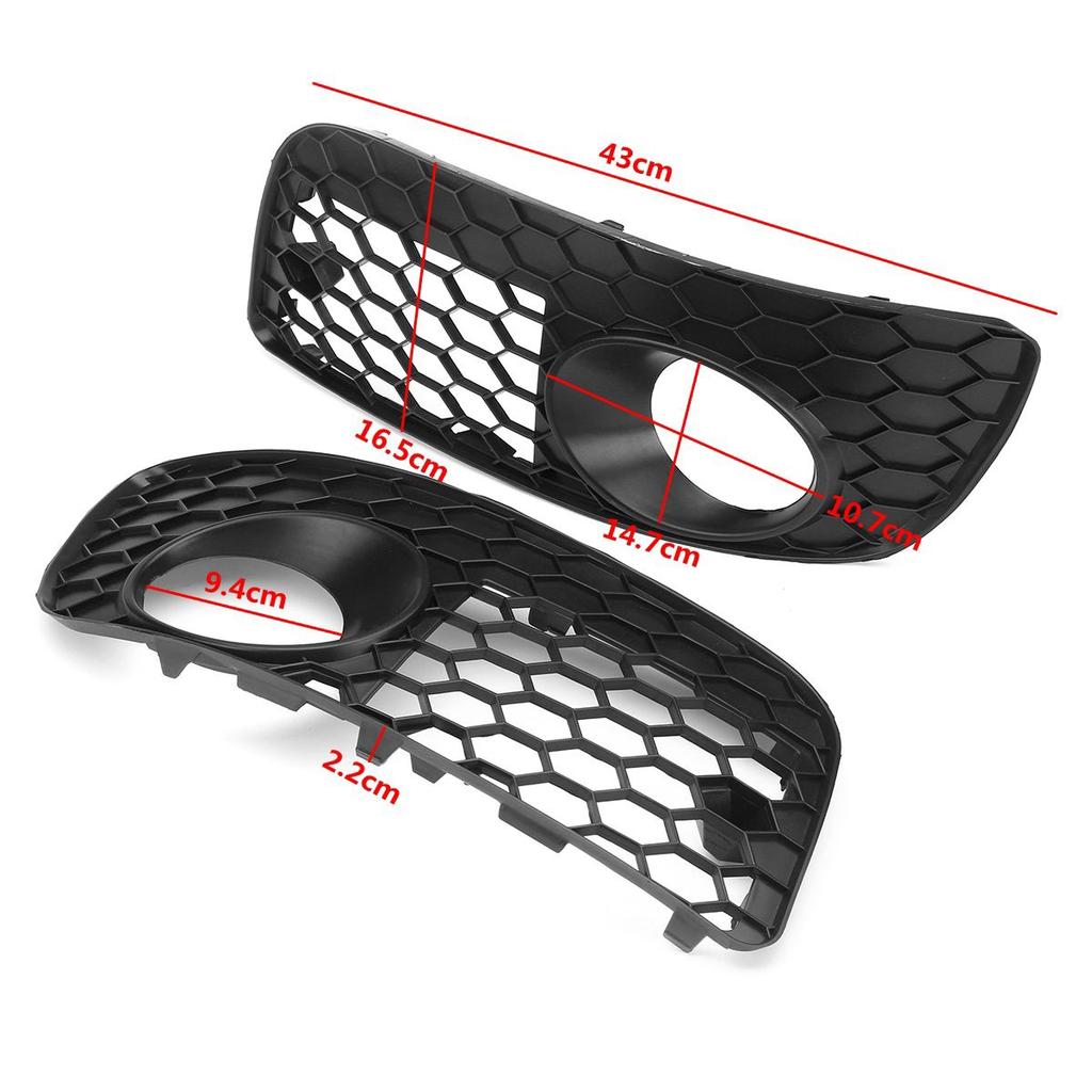 KJ-KUIJHFF Honeycomb Hex Mesh Fog Light Open Vent Grilles For V~olkswagen for V~W for Jetta MK5 for G~TI GLI 2006-2009 Car Accesorios