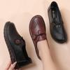 Top Quality Genuine Leather Moccasins Women Spring Braided Flats Plus Size 41 Grandma Mom Cozy Loafers Soft Sole