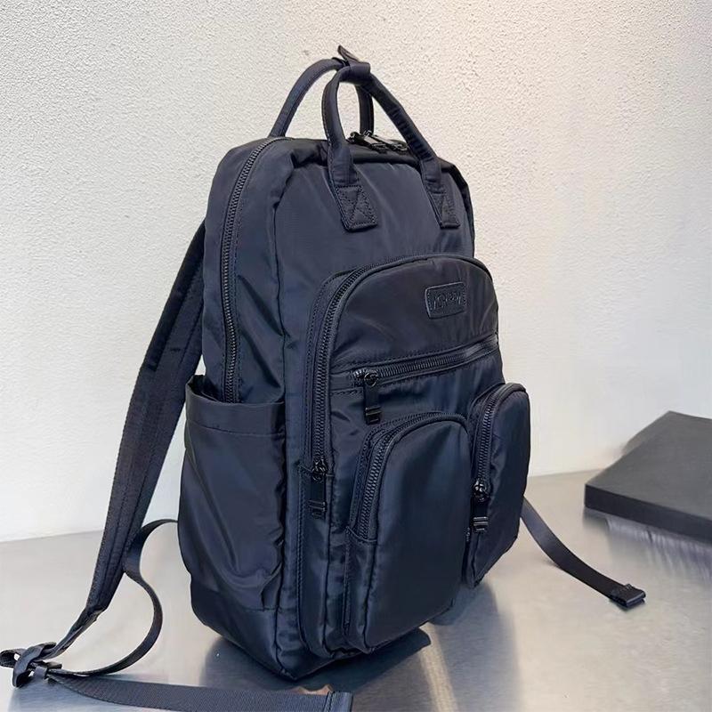 Avslappnad Ryggsäck Herr och Dam Ny Nylonryggsäck Flerfickig Praktisk Datorväska Bärbar Affärs Pendlarväska