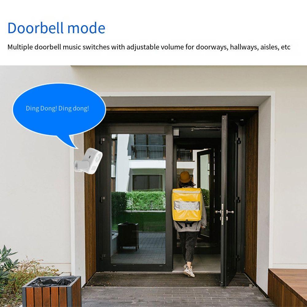 Security Alarm Smart Voice-Activated Doorbell Infrared Motion Sensor Anti-theft Intelligent Welcome Doorbell Rotatable