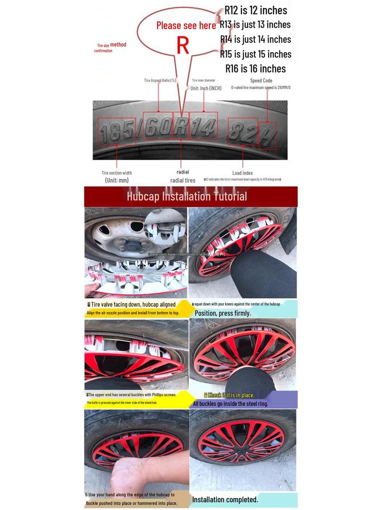 Compatible Ruichi New Energy R5 EC75 ED75EC71 Hub Cap for 15/16 Inch Steel Wheels