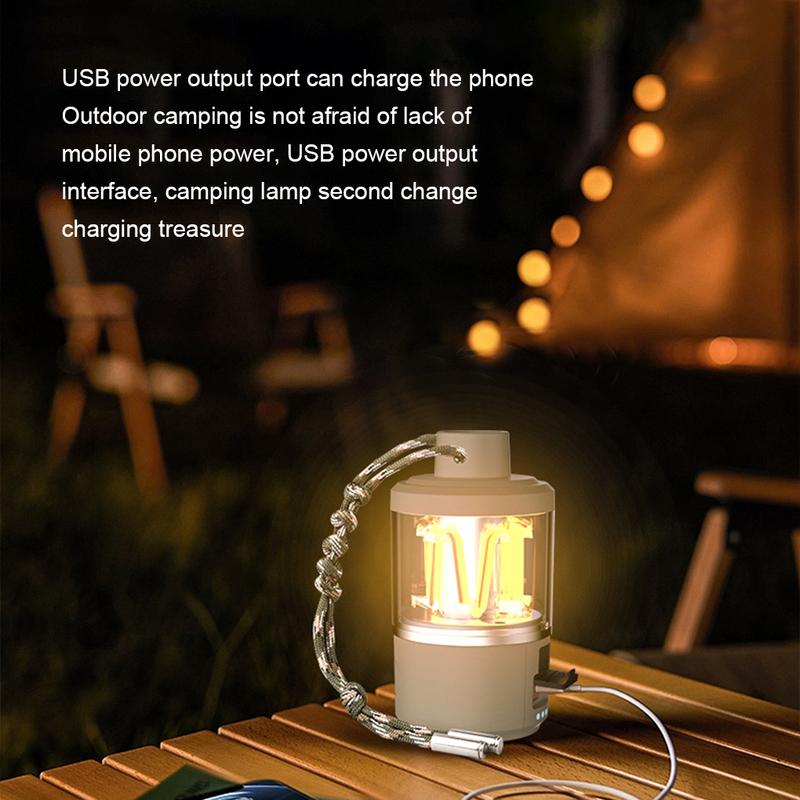 Outdoor Camping Light Multifunctional LED Floodlight Waterproof Lantern Rechargeable Portable Tent Light For Hiking Fishing